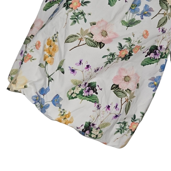 Marissa Webb Griffin Botanical Floral Cottagecore Puff Open Back Top Medium - Picture 3 of 11